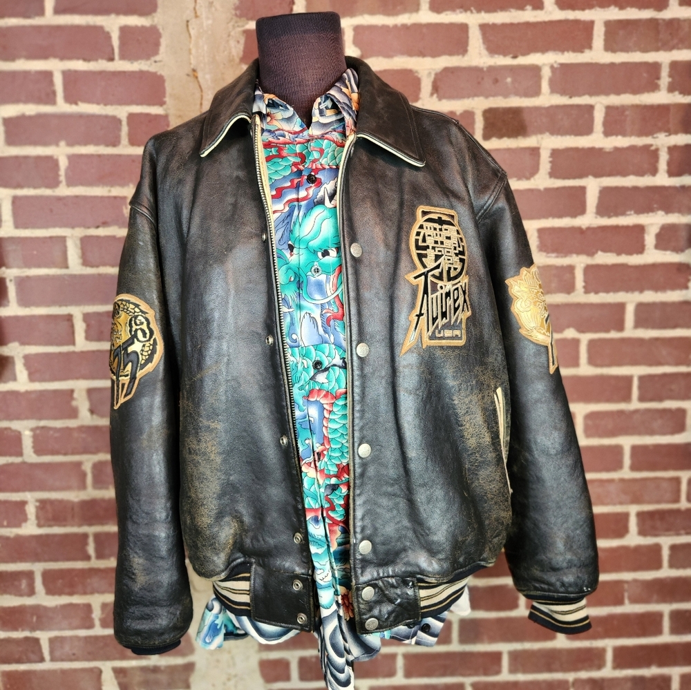 Avirex leather jacket dragon - Gem
